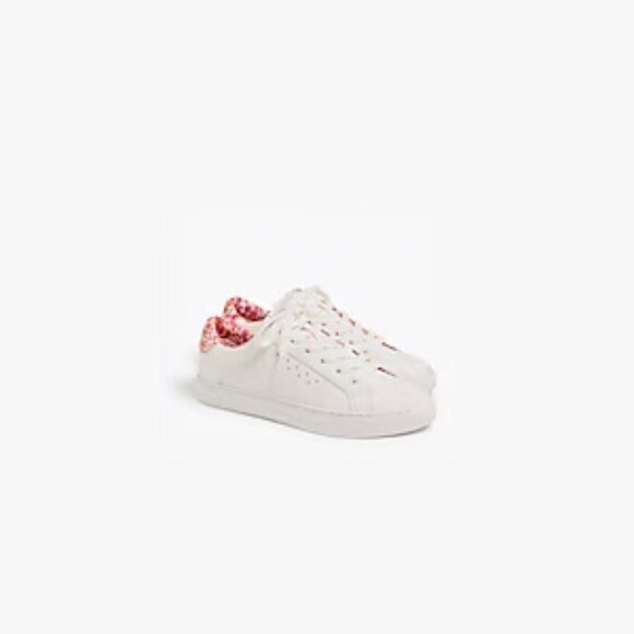 NWT J. Crew Floral Lace Up Road Trip Sneakers in Guava size 8 - Picture 11 of 12